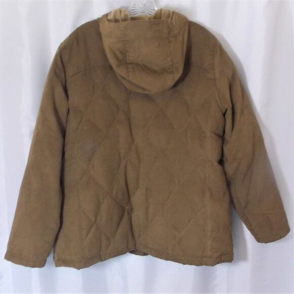 LL Bean Quilted Down Winter Coat Womens Misses Size XL Brown - Picture 4 of 6